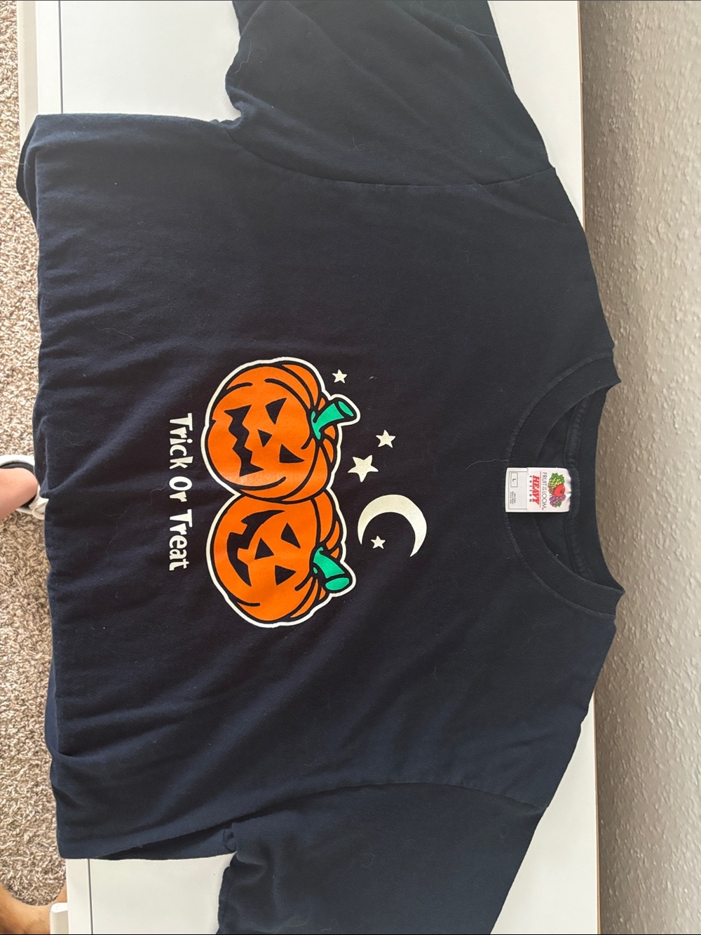 Halloween Pumpkin Graphic Black Sweatshirt